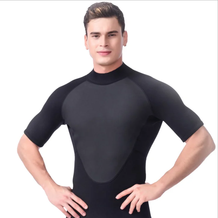 AGRADECIDO Wholesale Short Sleeve Scuba Diving Suit Swim Suit Plus Size Springy Surfing Wetsuits For Men