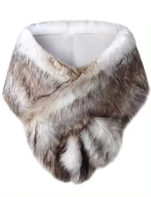 Женская накидка из искусственного меха