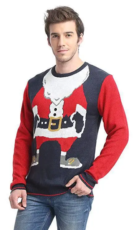 Custom Knitting Patterns Funny Crew Neck Couple Family Ugly Christmas jumper pullover Xmas Sweater For men