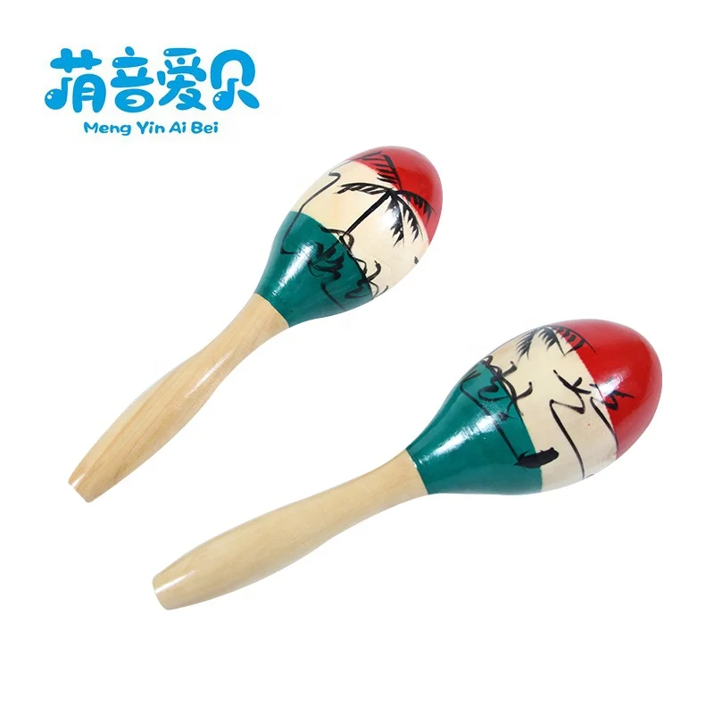 musical toys cheap price baby wooden maracas