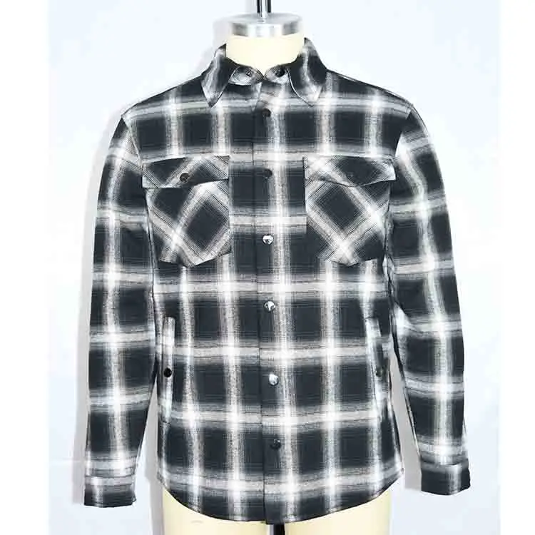 MENS COTTON FLANNEL SHIRT  BONDED WITH  SOFT SHERPA, OUTWEAR SHIRT