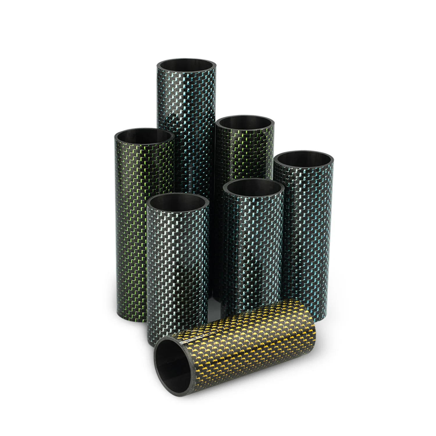 Whale stone High Quality Light Weight 100% 3k Glossy Matte Custom Size Carbon Fiber Tube Supports Gold Wire Carbon pipe