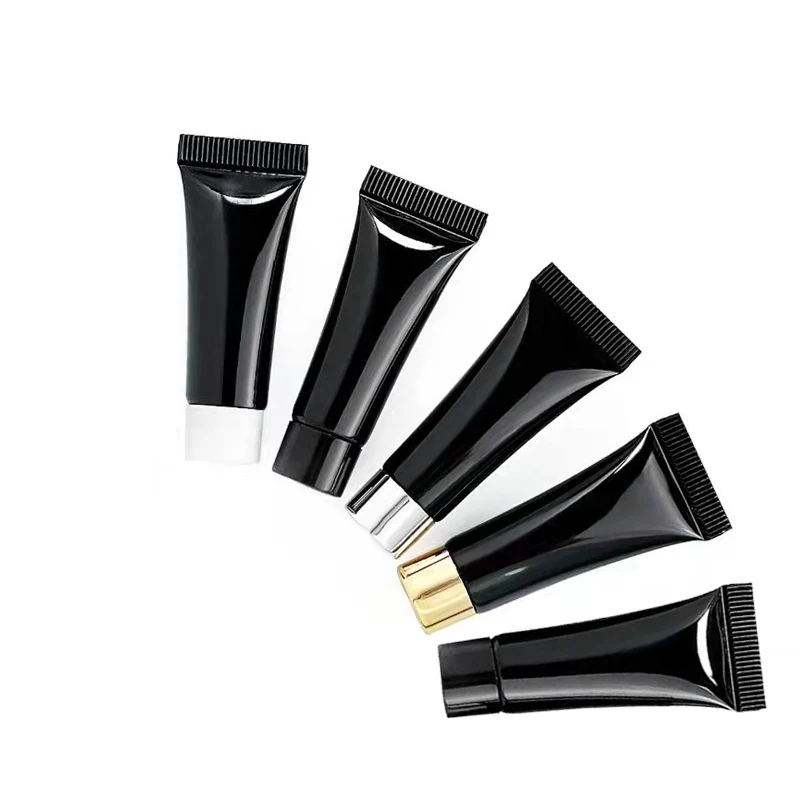 10ml 20ml 30ml 50ml 100ml 120ml 150ml 200ml black PE Plastic Empty Squeeze  Hand Cream Tube Cosmetic Packaging Tubes in store
