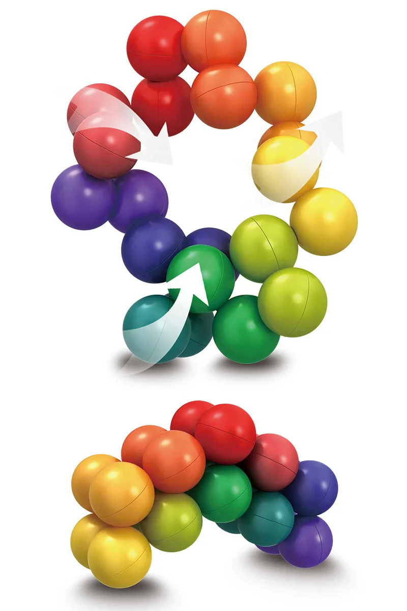 Creative Puzzle Variety Beads Stress Relief Ball 3D New Stress Reliever Magic decompression Ball Peculiar Toys