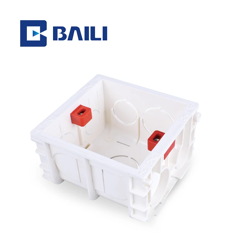 Baili 01 36H 86  PVC Flush mounting  Electrical  switch box one gang tow gang three gang bottom box junction box