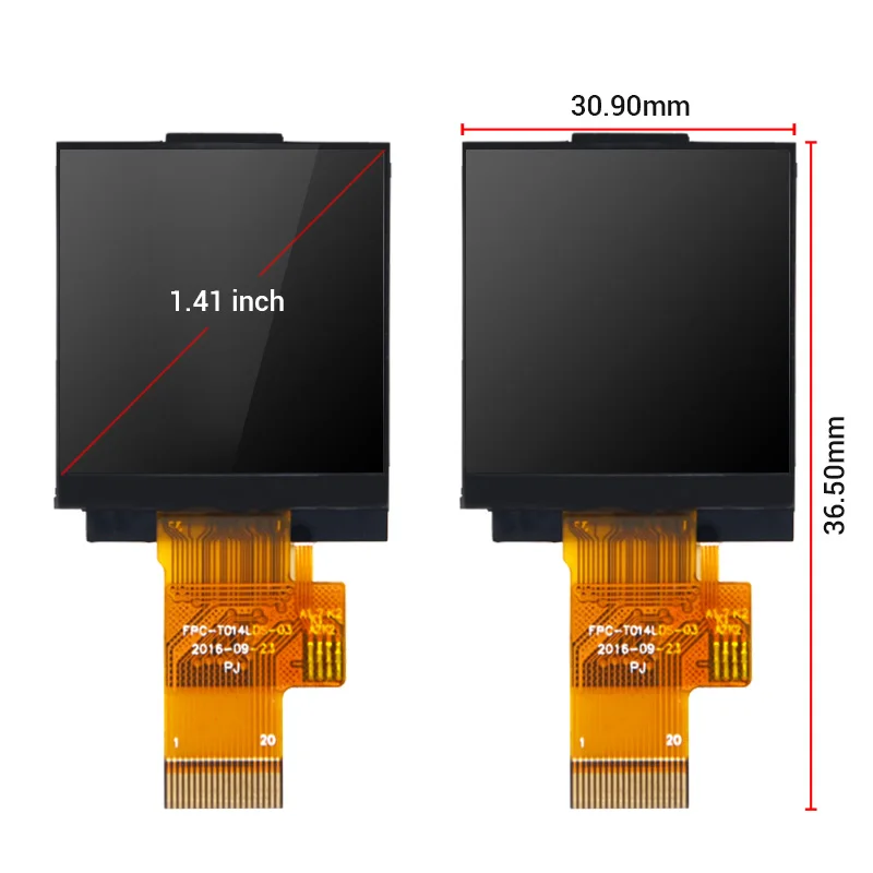 Безупречное качество 1,4 дюймов MCU интерфейс квадратный ЖК-дисплей на основе тонкоплёночной технологии светодиодный модуль экрана с драйвер платы