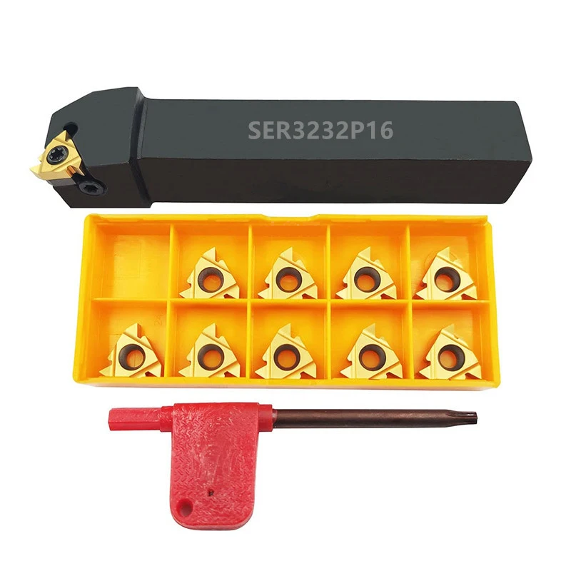 16ER-AG60 HC1028 Tungsten Carbide PVD Coated Cutting Tools Thread Turning Insert Processing Steel Parts And Steel Materials