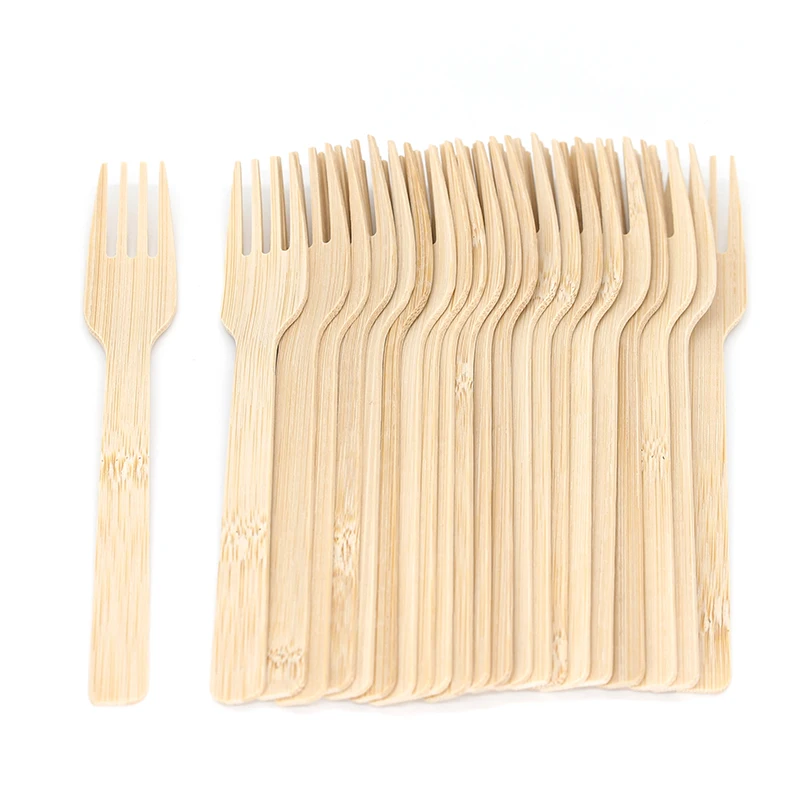 Customized Disposable Bamboo Cutlery Takeaway Tableware Package Bamboo Knife Fork Spoon Set
