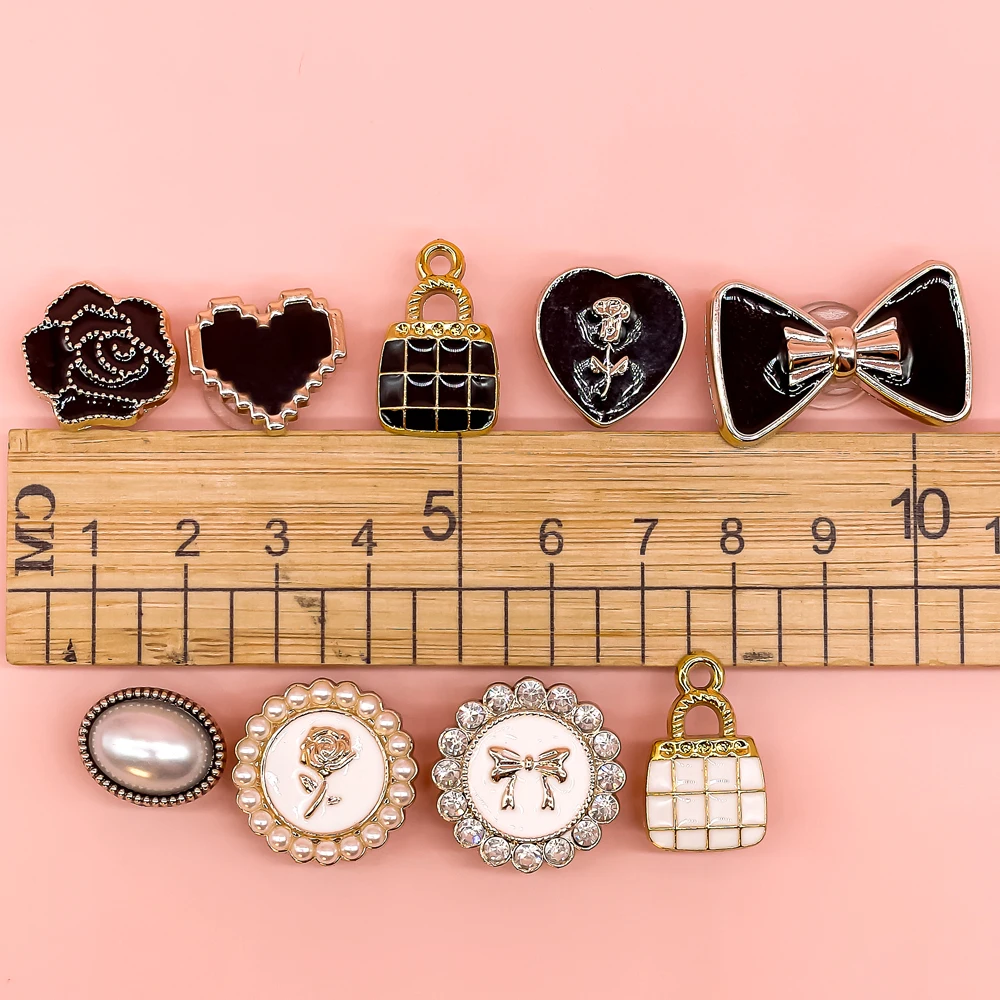 HYB kuaji wholesale crystal bear pearls Popular New designer Acrylic clog charms shoe charm decorations acrylic charms custom