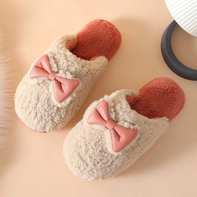 Factory Directly Wholesale Indoor plush Winter soft Fluffy Home Warm slides Slippers for women