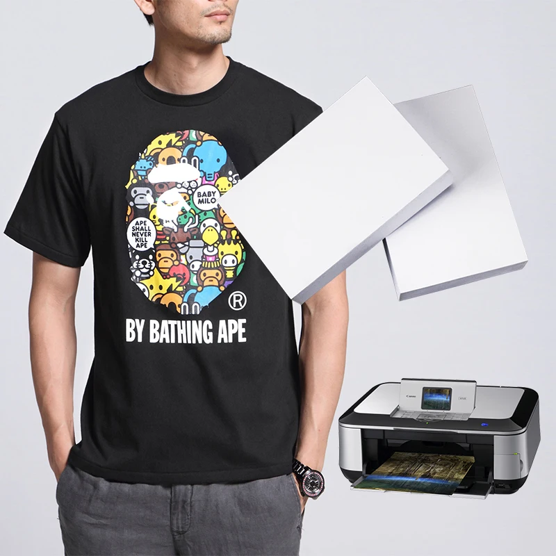 professional Wholesale Factory Price A4 Laser light/dark heat transfer paper for cotton fabric