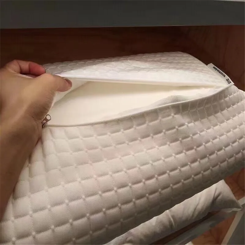 4D Air Fiber Pillow Breathable and Removable Bed for Neck-Pain Cervical Contour Neck Support Memory Foam