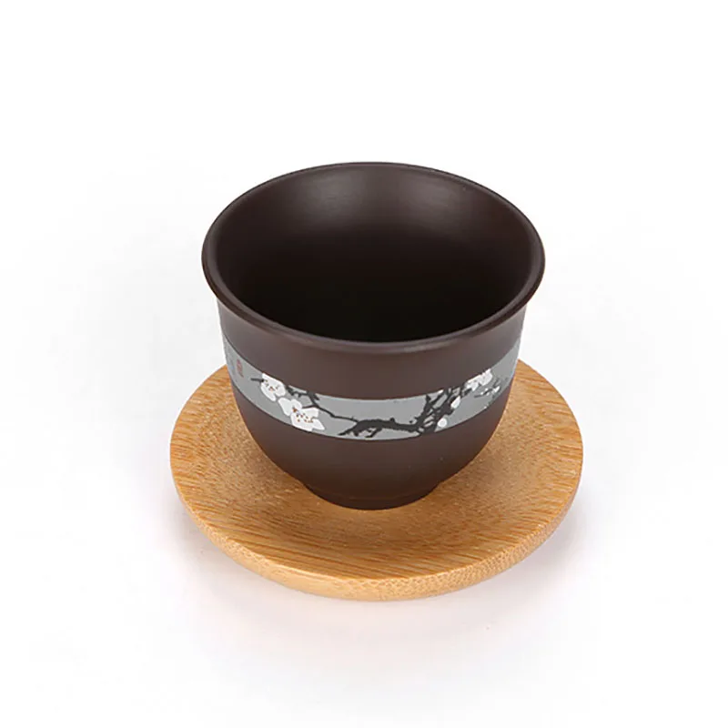 Traditional Chinese Design Bamboo Tea Cup and Saucer Eco-Friendly Coffee Pot Set by Suppliers