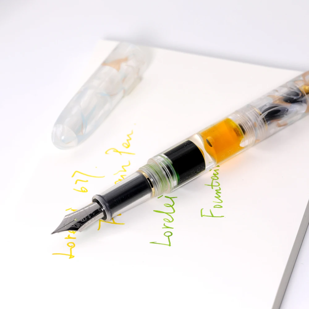 Lorelei High Quality Double Nibs Luxury Resin Pen Acrylic Fountain Pens