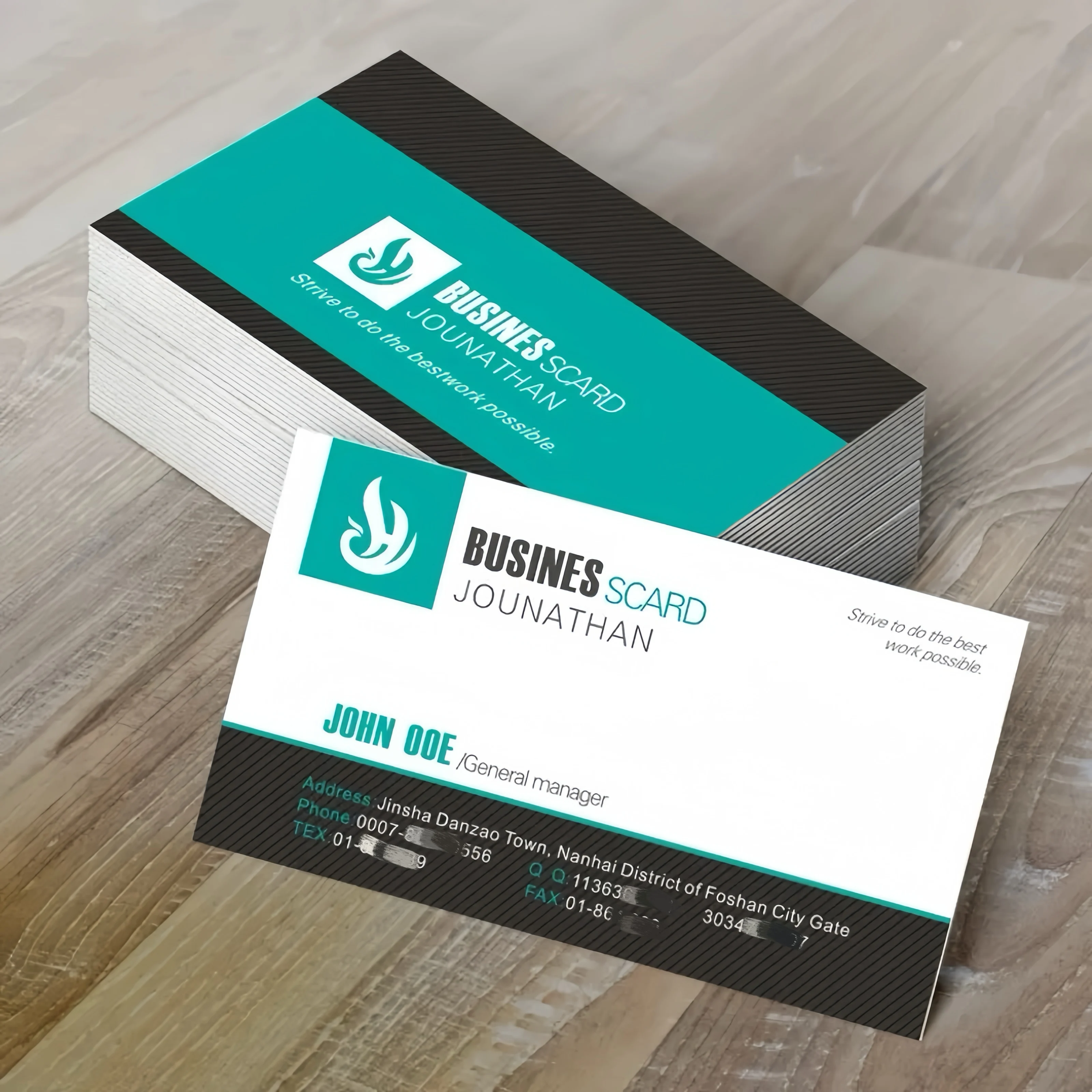 Support small quantity custom printing premium luxury food bakery business card