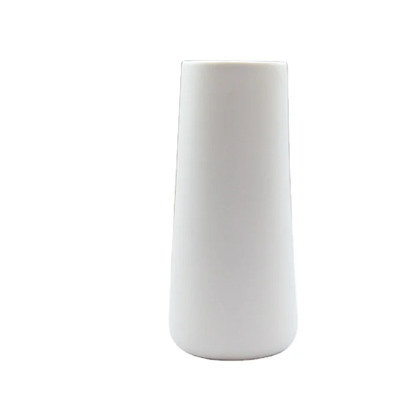 Hot Sale Pure White Porcelain Vases Four Sizes Options Wedding Decorative Small Ceramic Floor Vase From China
