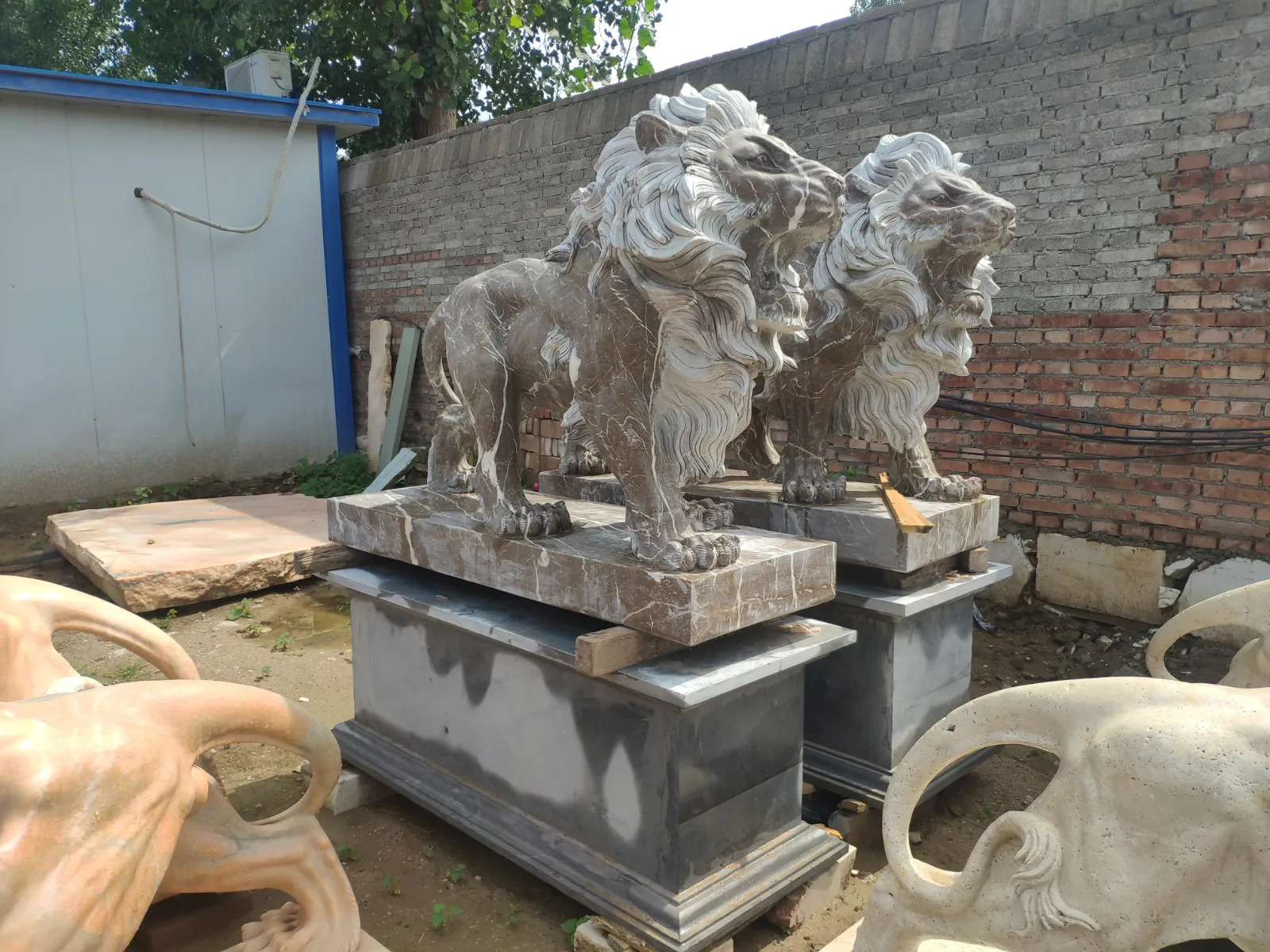 antique lion stone marble carved statues for sale custom price