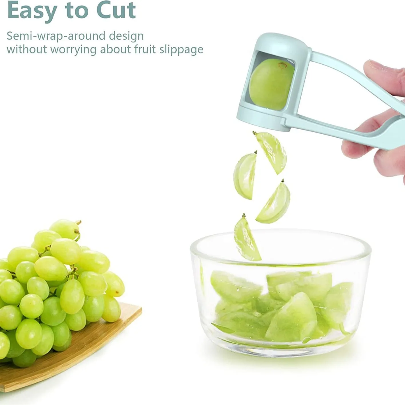 Multifunctional Manual Kitchen Gadget Steel Quarter Grape Slicer Cutter Toddlers Fruit Tomato Strawberry Vegetables Cutting