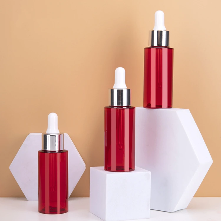 Упаковка для эфирного масла 50 мл прозрачная ПЭТ бутылка-капельница с пипеткой