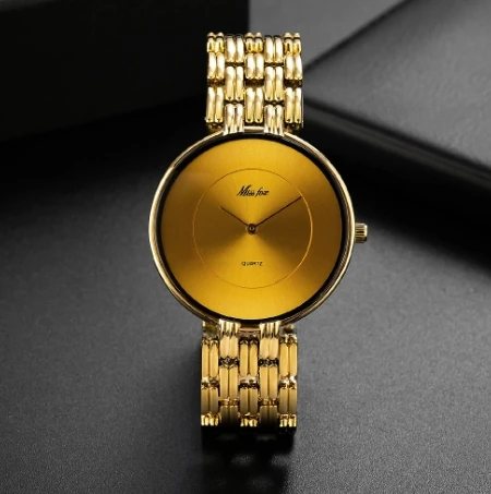 Missfox 2110 Miss Fox популярный минималистичный золотой браслет в стиле ближневосточного стиля высококачественные парные кварцевые часы для мужчин и женщин