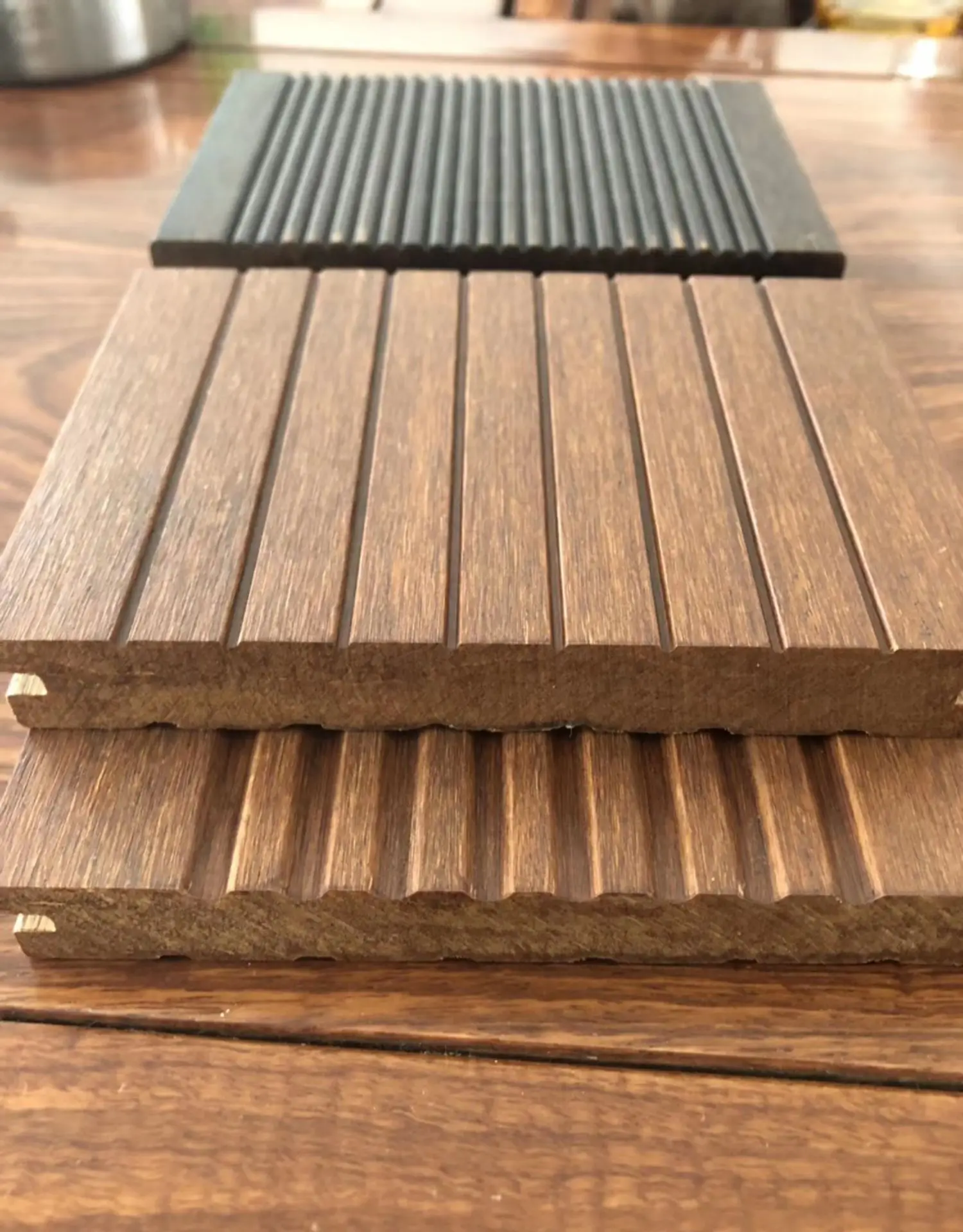 High Density Solid 18mm Thickness Carbonized Outdoor Flooring Exterior Park Floor Groove Strand Woven Natural Bamboo Decking