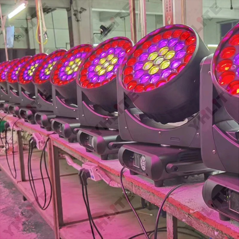 Сценическое освещение 37*15w 20W 4 в 1 rgbw смешанные цвета светодиодный зум моющийся движущийся головной свет Аренда