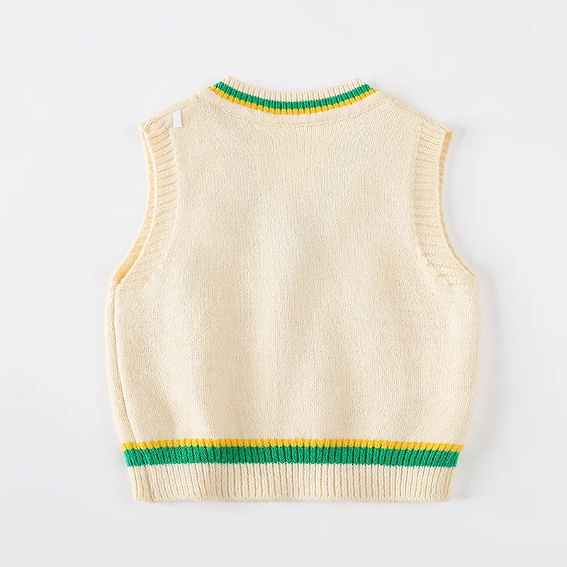 Girls Wholesale Casual Sweaters Hand Knitted Baby Girls Baby Children Vest Sweater