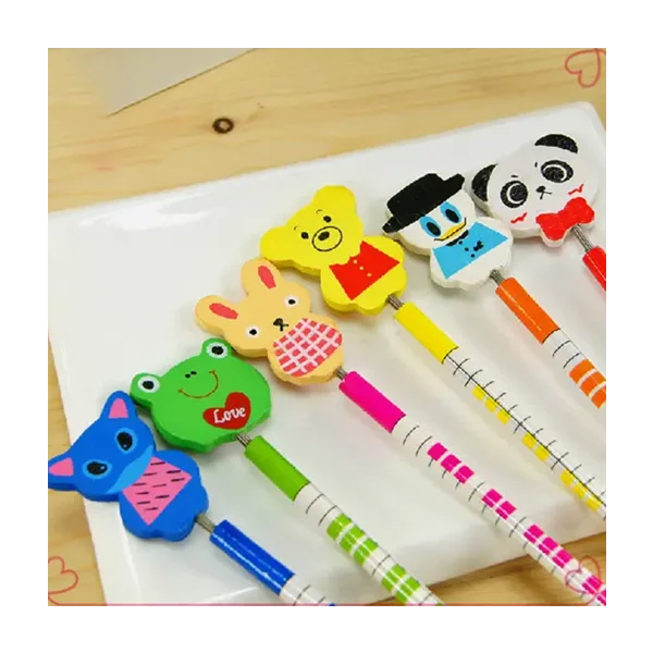 Cute Animal Shape Lead Pencil Good Quality Fancy Stationery,Hot Sale Wooden Standard Pencils 014
