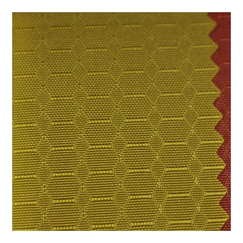 Eco-friendly 210D football grid nylon fabric with PU coated for bag backpack shoulderbag