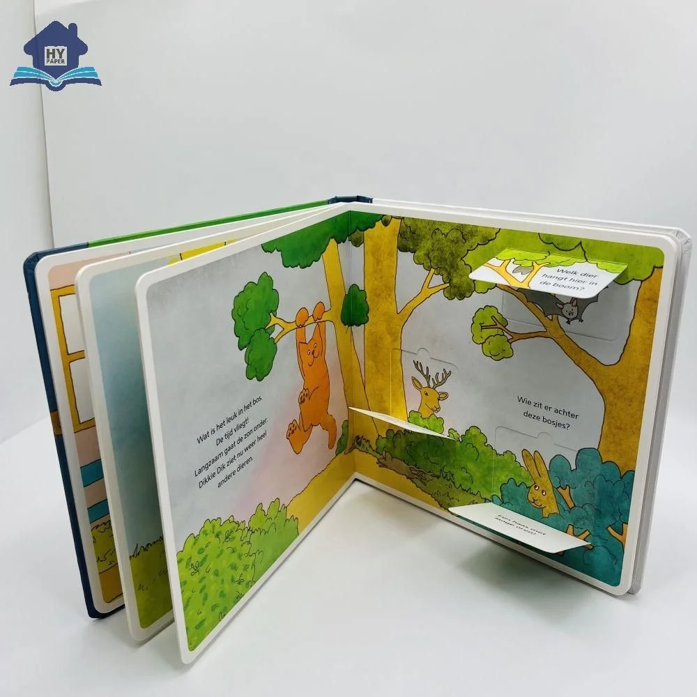 Direct sales peekaboo toy early education book kids hardcover lift the flap book 3d pop up book for toddlers