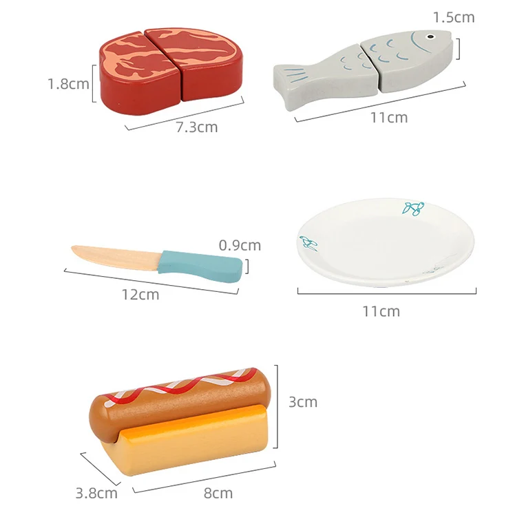 WD20022 Simulation Pretend Play Kids Cooking Toy Wooden Microwave Oven Toy Wooden Kitchen Toy Set For Children