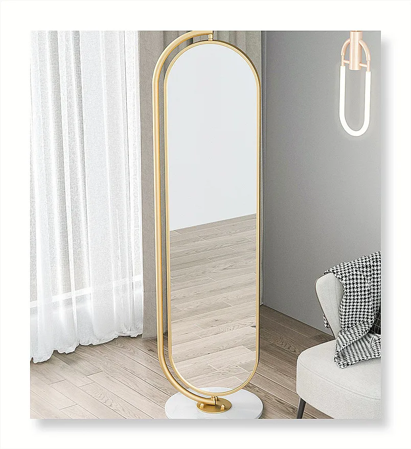 Large wholesale floor standing dressing wall decor framed mirror for living room
