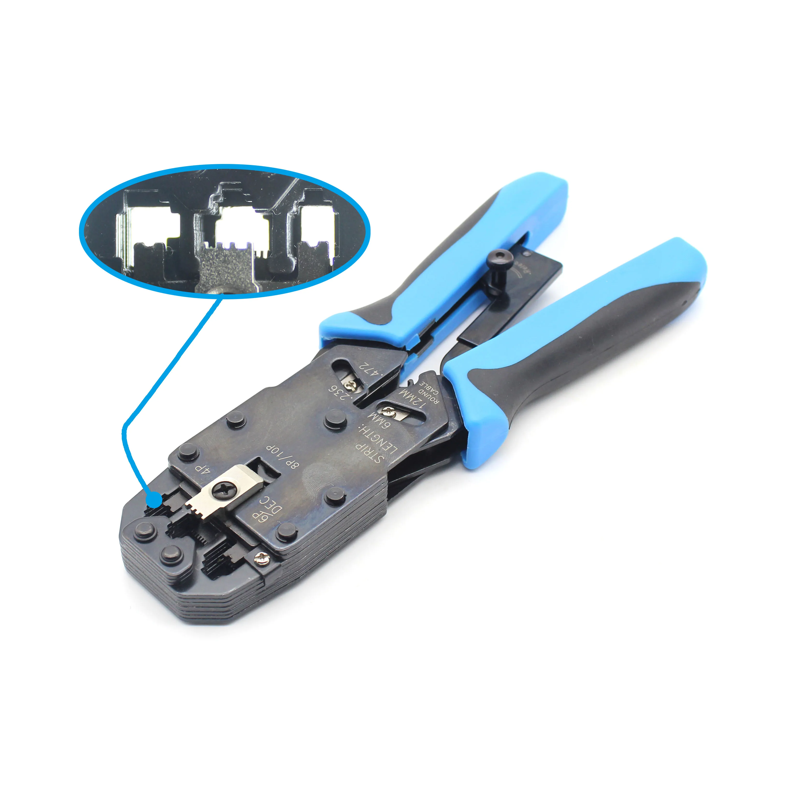 RJ-45 RJ-12 RJ-11 (8P8C 6P6C 4P4C) обжимной инструмент лезвие для зачистки кабеля