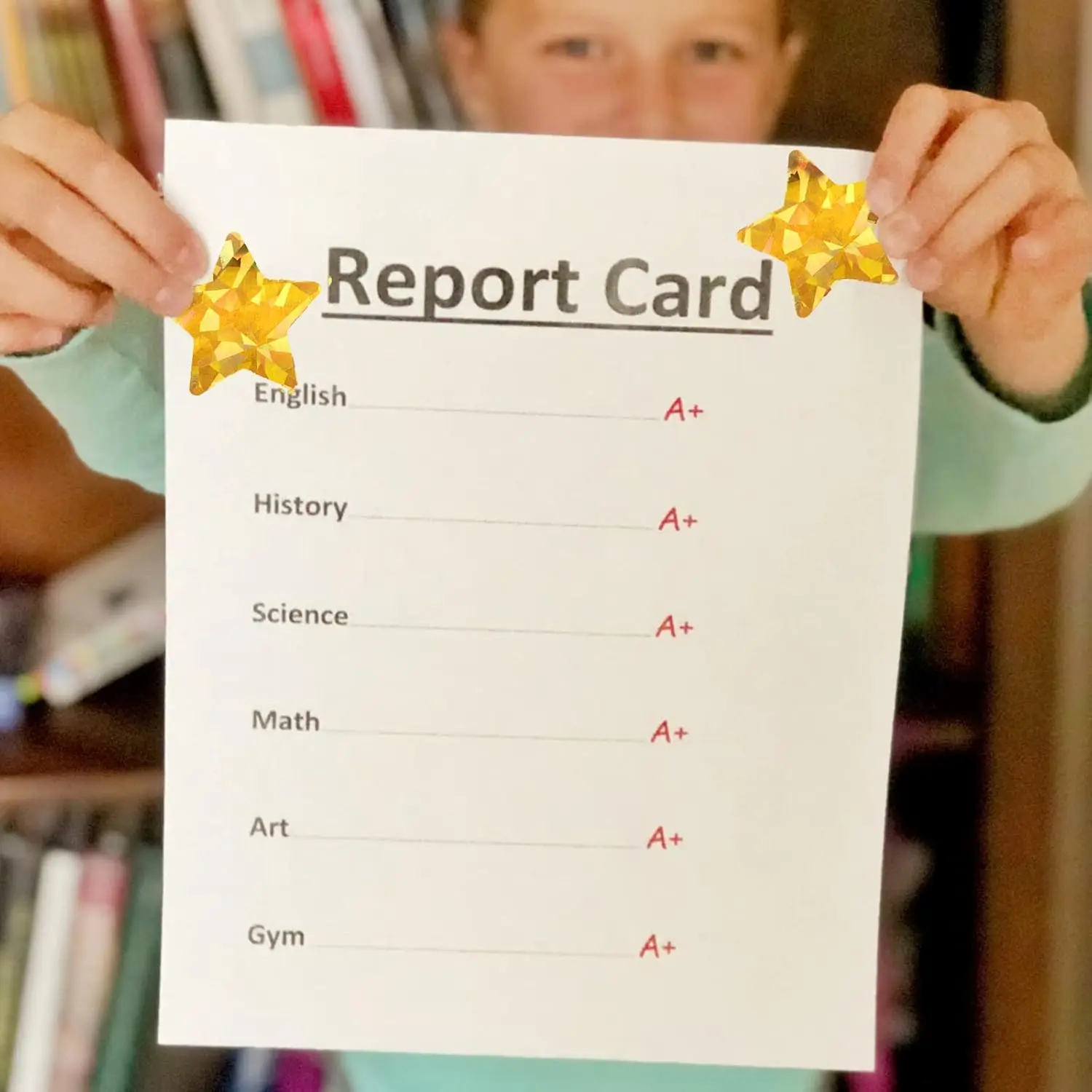 Gold Star Stickers for Kids Reward,Foil Star Metallic Stickers Roll for Behavior Chart, Student Planner and School