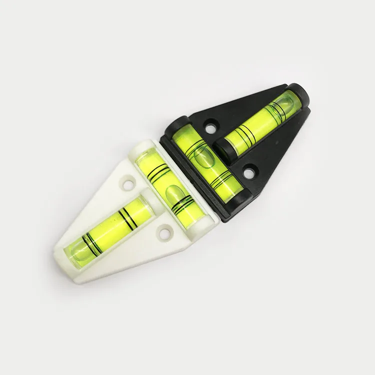 2 Way T type Bubble Spirit Level Triangular measurement instrument Plastic Mini bubble level indicator Accessories
