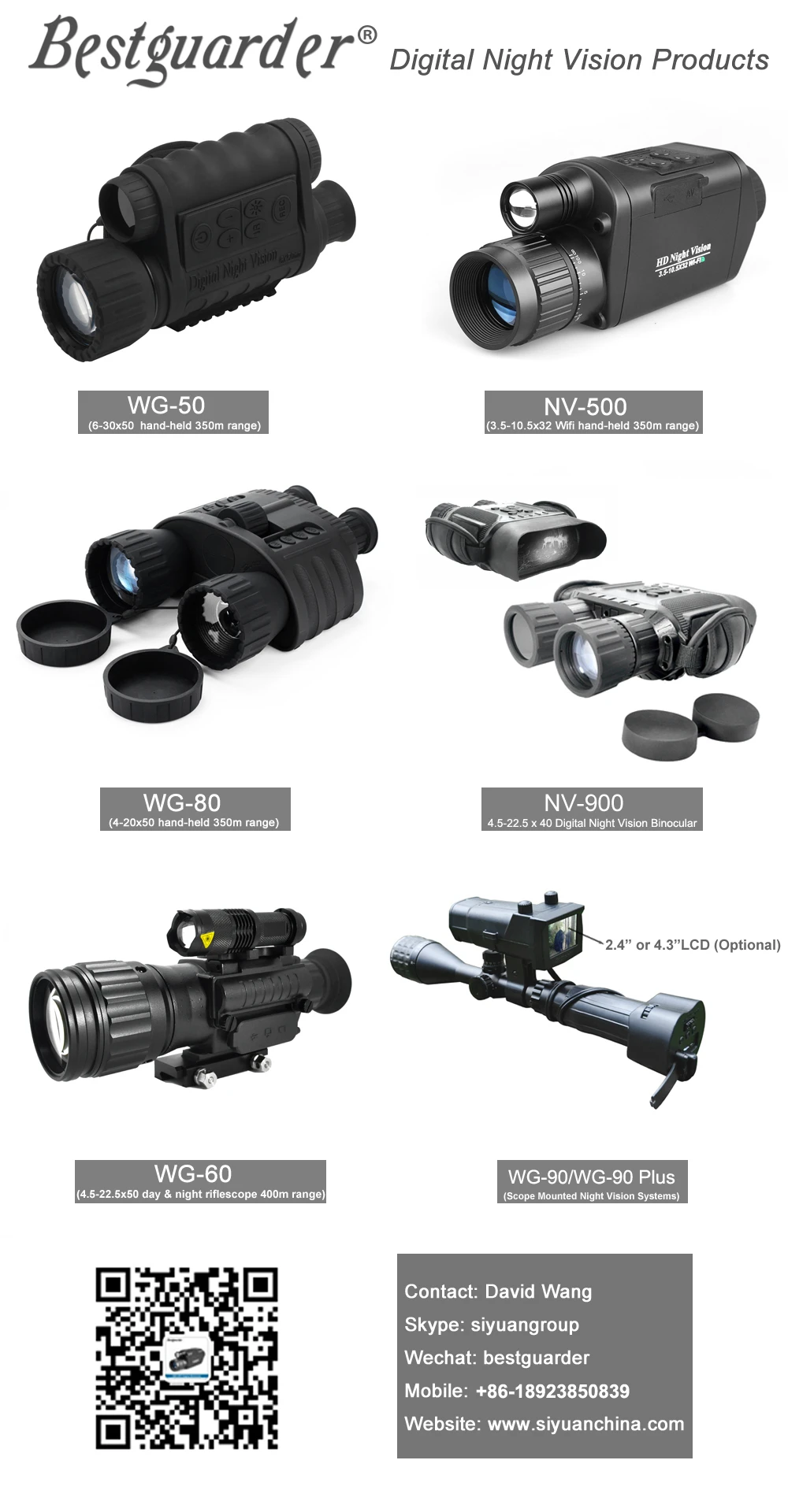 Bestguarder  Infrared 940NM  Night Vision System for Day & Night outdoor Hunting  with WIFI function