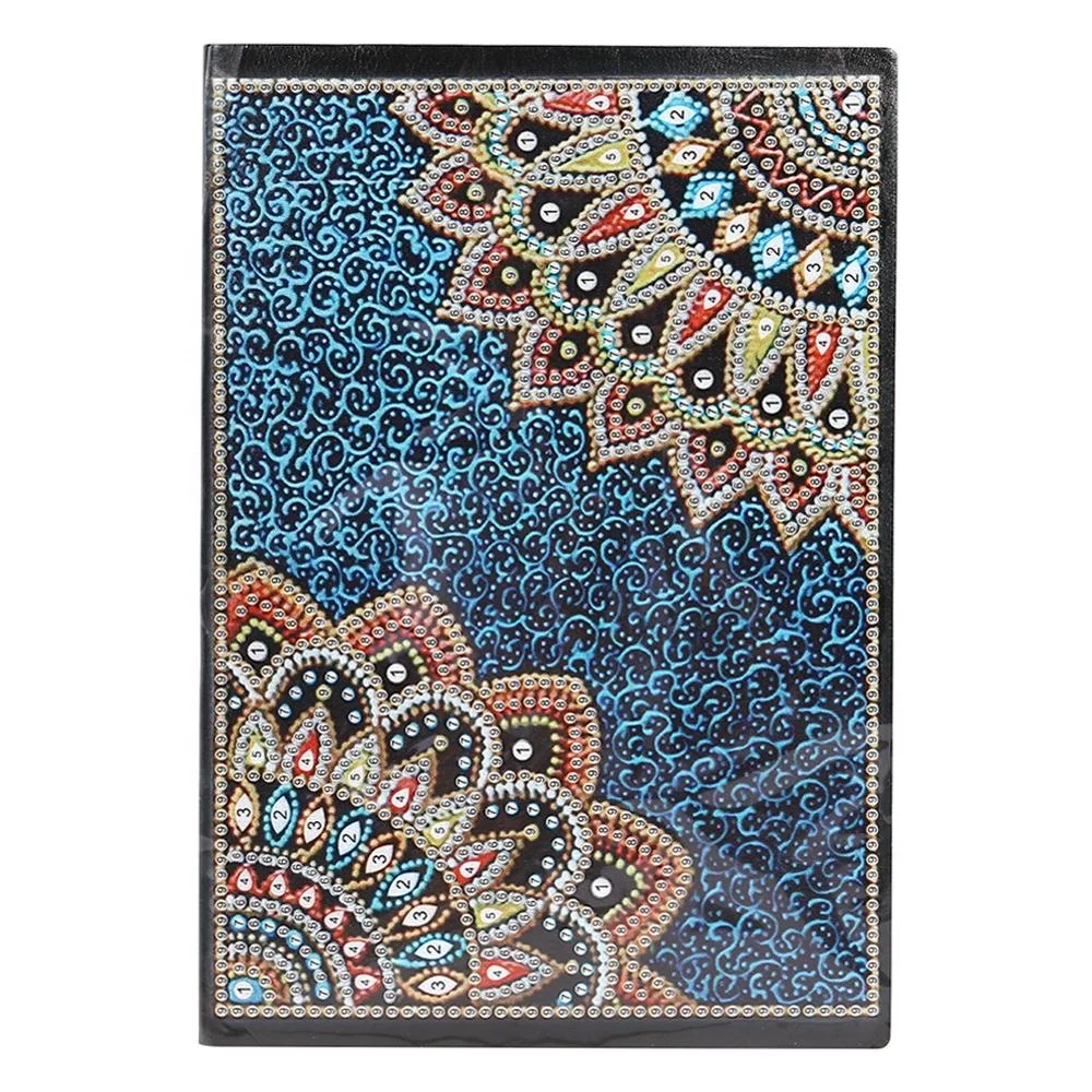 
Shirliben Diy Art Diamond Painting Notebook Diary Full Round Diamond Mosaic Embroidery A5 64 Pages Owl Peacock Mandala Butterfly 