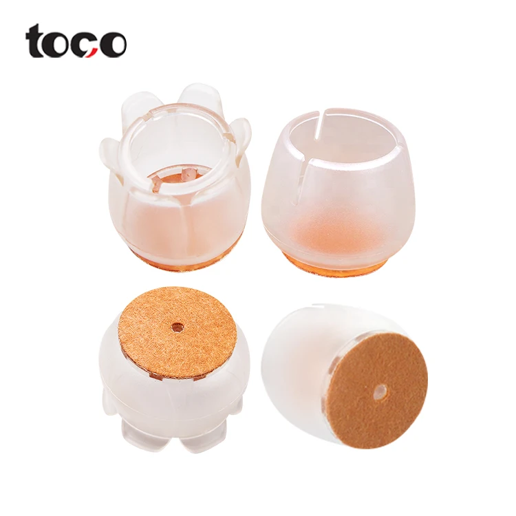 TOCO Hot sale standard plastic silicone rubber furniture table chair leg floor feet cap cover