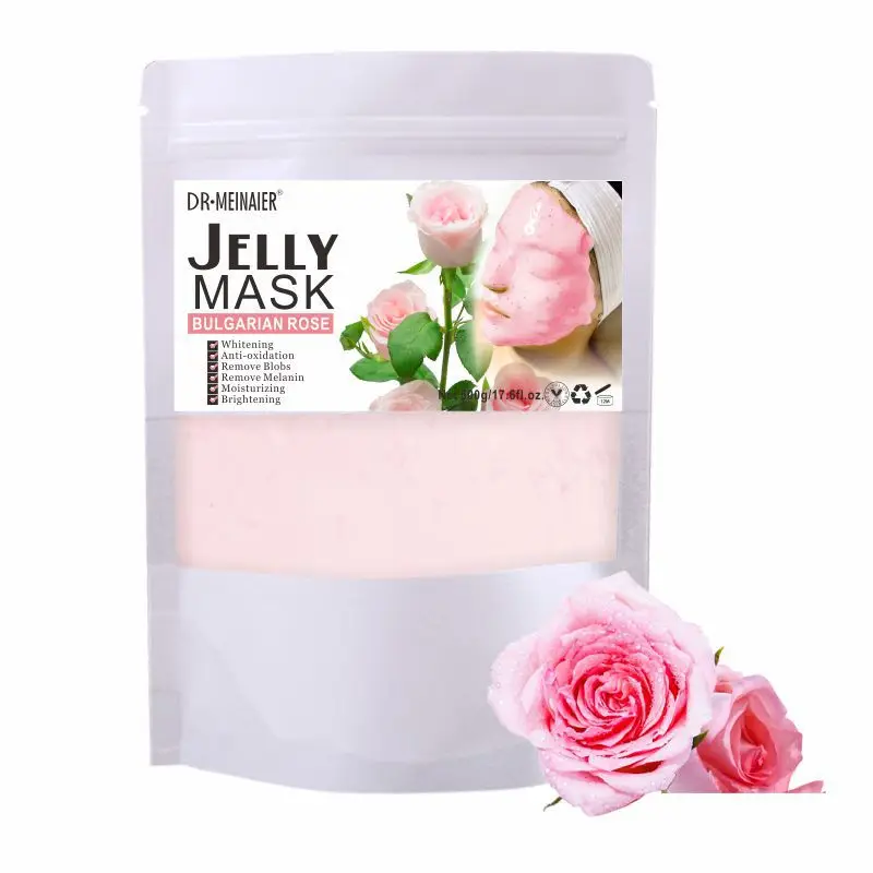 Diy Spa Collagen Hyaluronic Acid Soft Mask Powder Face Mask Moisturizing Anti Aging Rose Crystal Peel Off Rubber Mask Skin Care