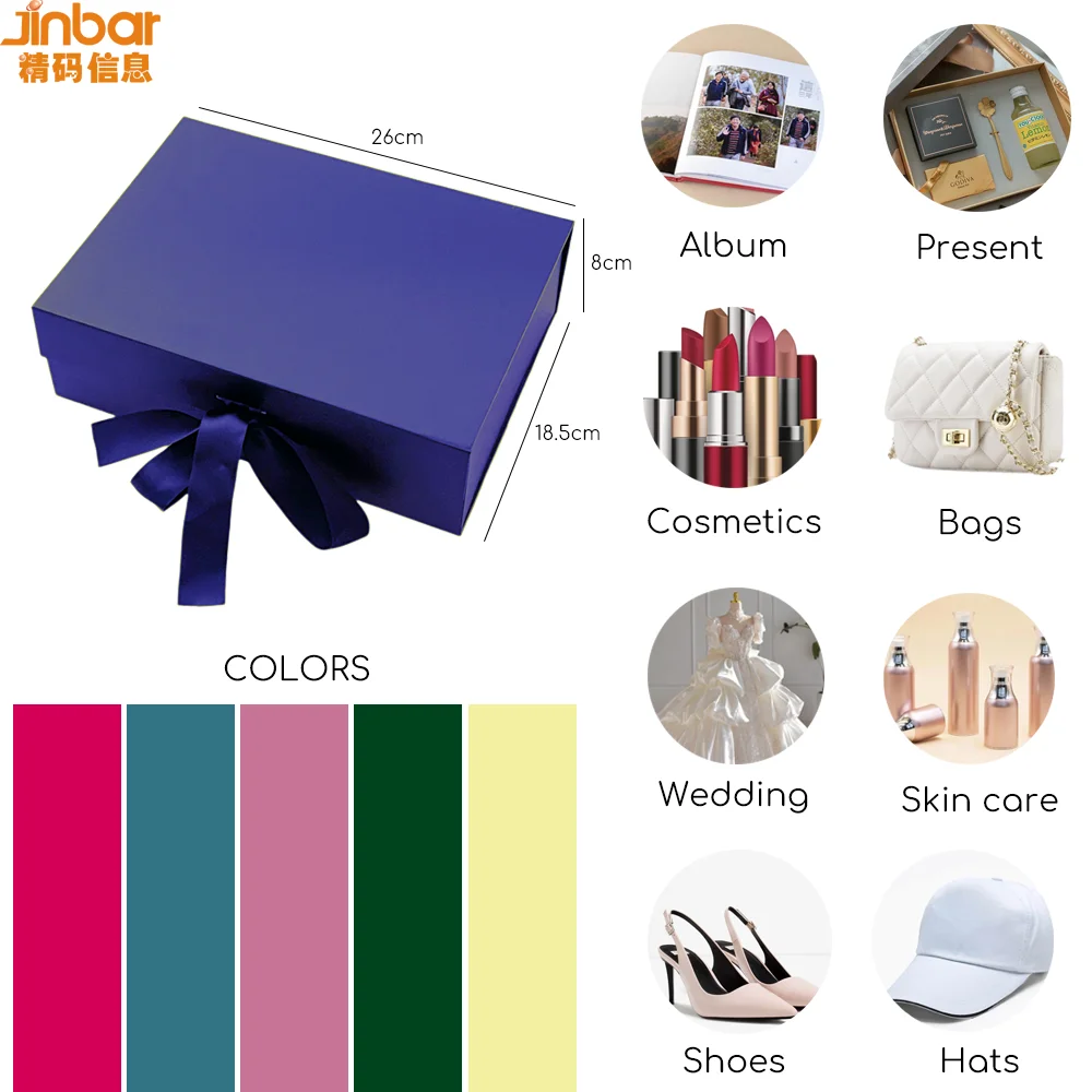 9x6.7x2.8 Inches Custom Low MOQ Make Logo Gift Box Magnetic Folding Box for Eyelash Extension Kit and Wig Cardboard Handmade