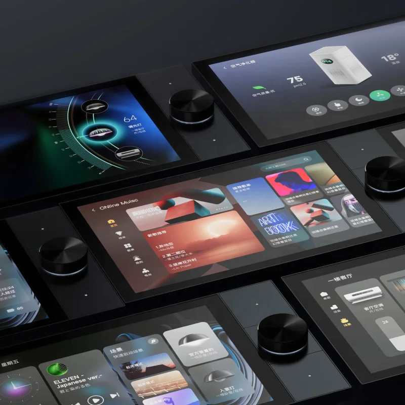 Tuya 10 Inch Central Control Panel With Music Play 2 Gang Relays 2 Way Speakers Multi-functional Smart Home