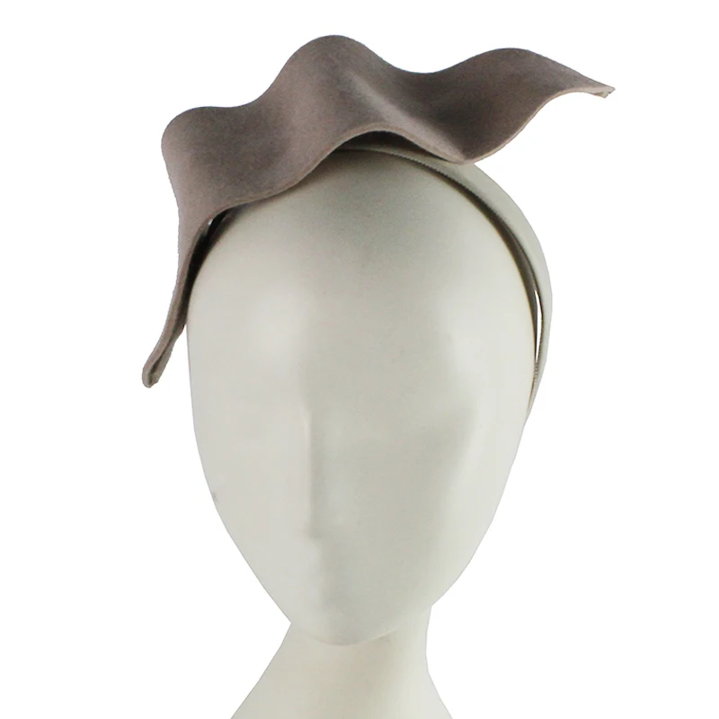 Женская шерстяная Вуалетка с цветами, головной убор с розой, повязка на голову для церкви, коктейльных вечеринок, платье