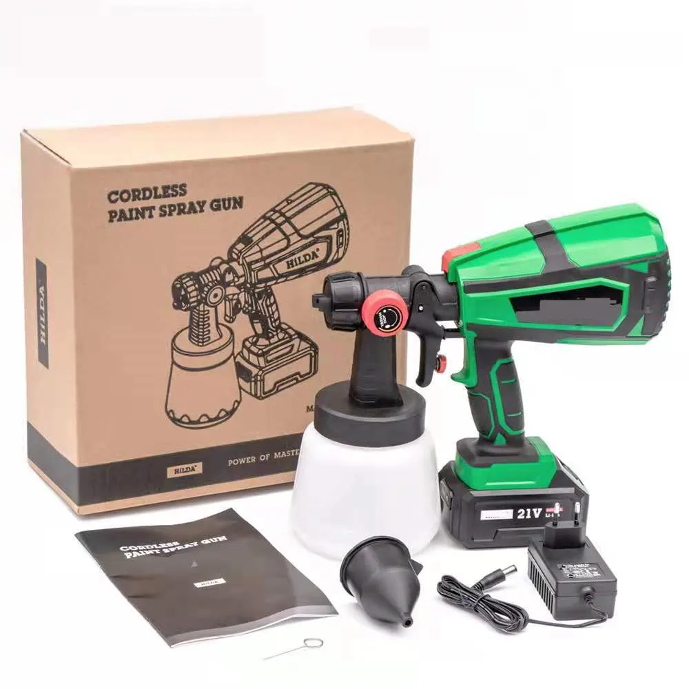 Домашний портативный распылитель, беспроводной электрический безвоздушный пистолет-распылитель с голубым светом, перезаряжаемый литиевый