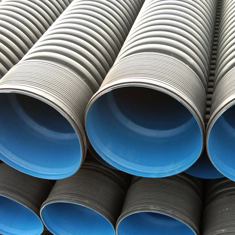 High Quality Drainage Culvert Sewage Drain Pipe Large Diameter Water Double Wall Perforated HDPE Corrugated Drainage Pipe