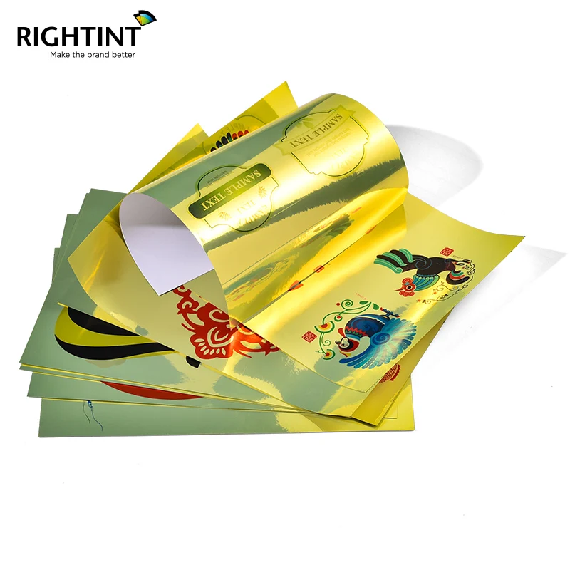 Золотая Водонепроницаемая самоклеящаяся пленка для струйных принтеров