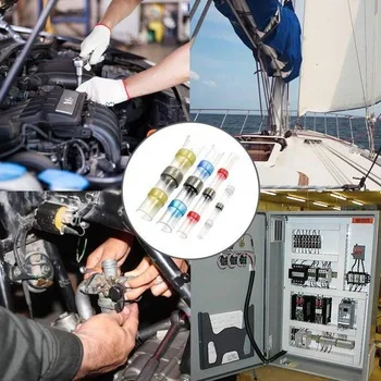 Factory Direct 100PCS Solder Joiners Solder Seal Heat Shrink Butt Wire Connectors