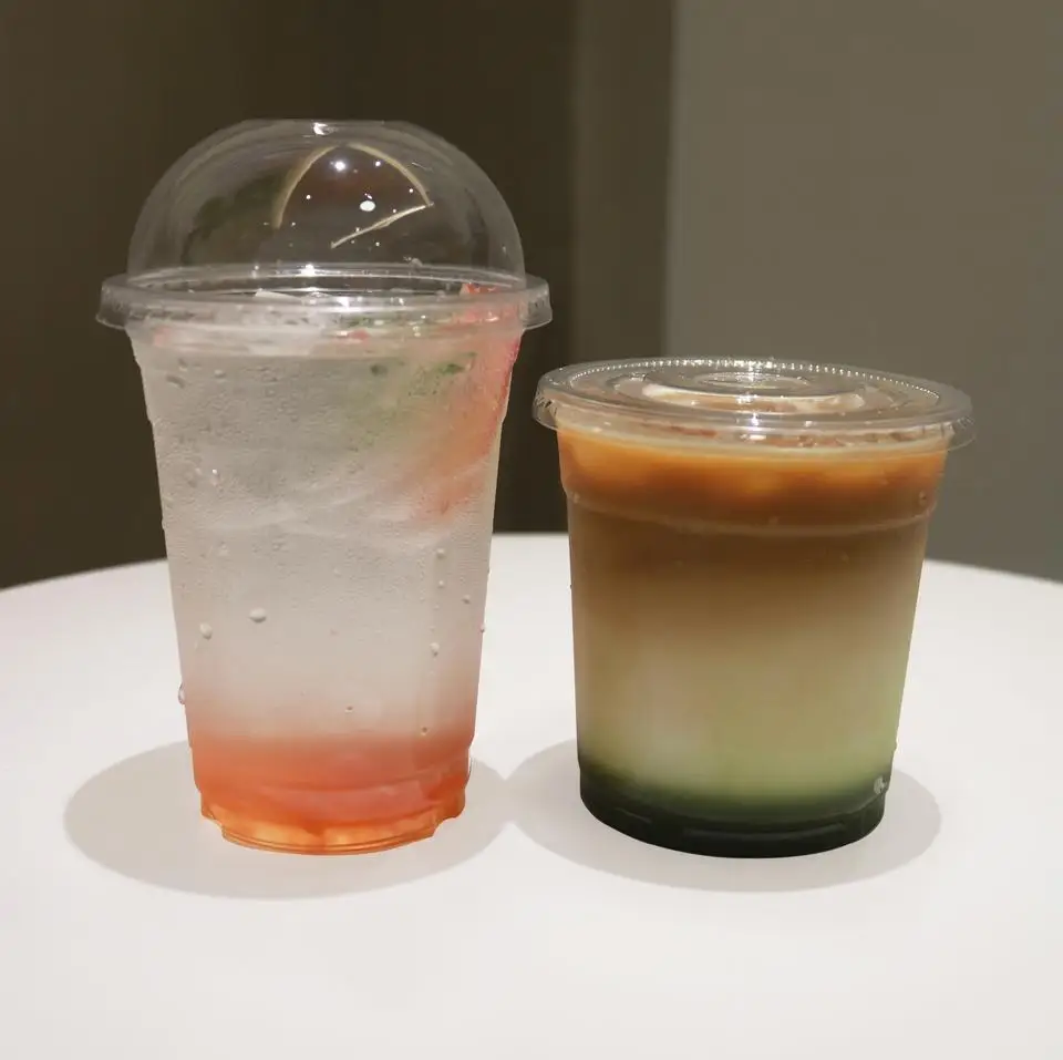 factory yogurt wholesale 18 oz plastic reusable plastic cup with lids and straw