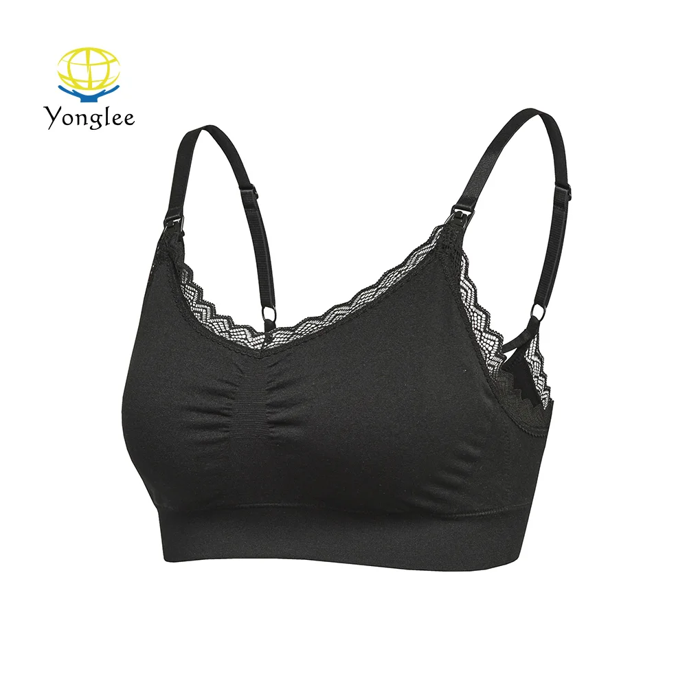 
Hot Sale Side Closure Wireless Womens Comfortable Seamless Maternity Nursing Bra 