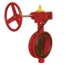 China Factory Full Sizes Fire Fighting Wafer Gear Turbine Butterfly Valve Flange Butterfly Valve