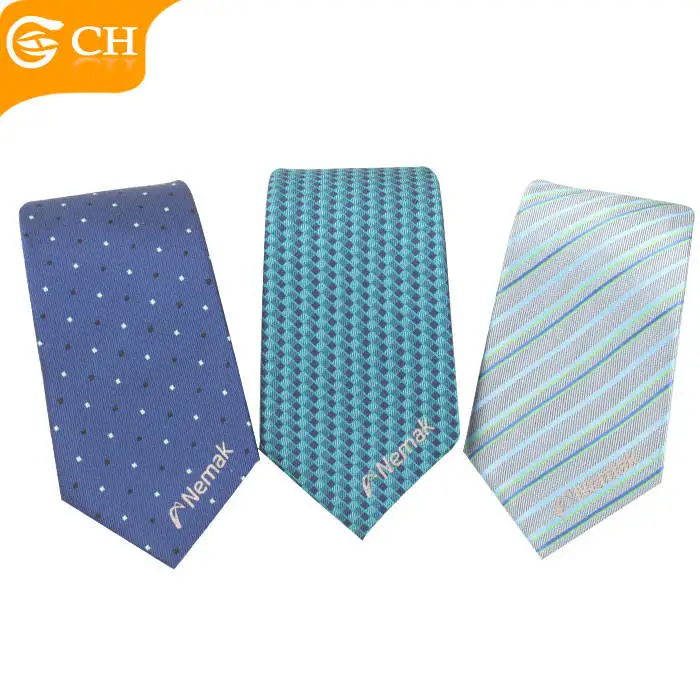 Chinese Providers Custom Mens Personalized Necktie Plaid Dot Stripe Pattern Woven Tie Accept Custom Logo Polyester Tie